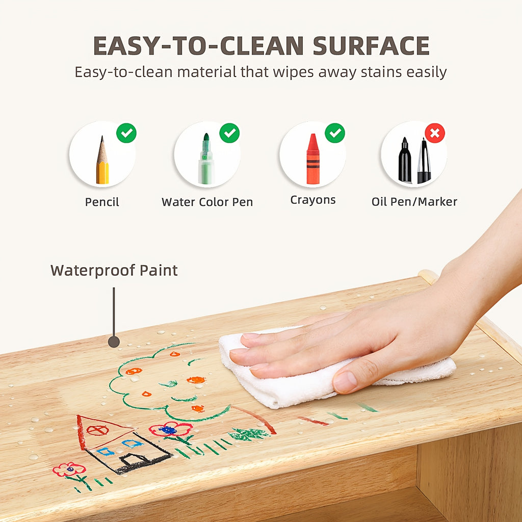 All Rubber Wood Bookshelf And Toy Storage, 35.4\