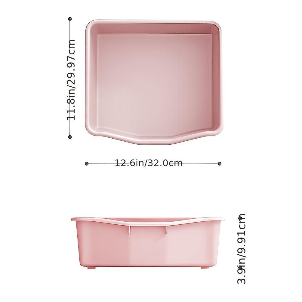 Storage Cabinet Shelf Unit, Large 3-Tier with 6-Compartment Open Shelving & Organizing Boxes, Easy Assembly Space-Saving Freestanding Furniture, for Room Game Room, Bookcase Clothing Rack Organization System, Pink