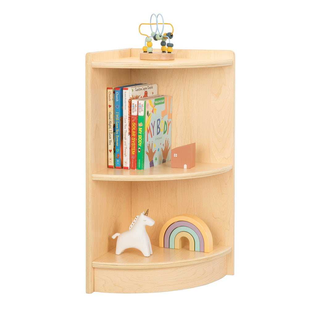 Large Wood Toy Storage Organizer, 2-Shelf Wood Bookshelf, 5-Section Kids Bookshelf, Wooden Storage Cabinet for Classroom, Kids Bookcases And Toddler Toy Shelf for Kids Room, Playroom, Nursery