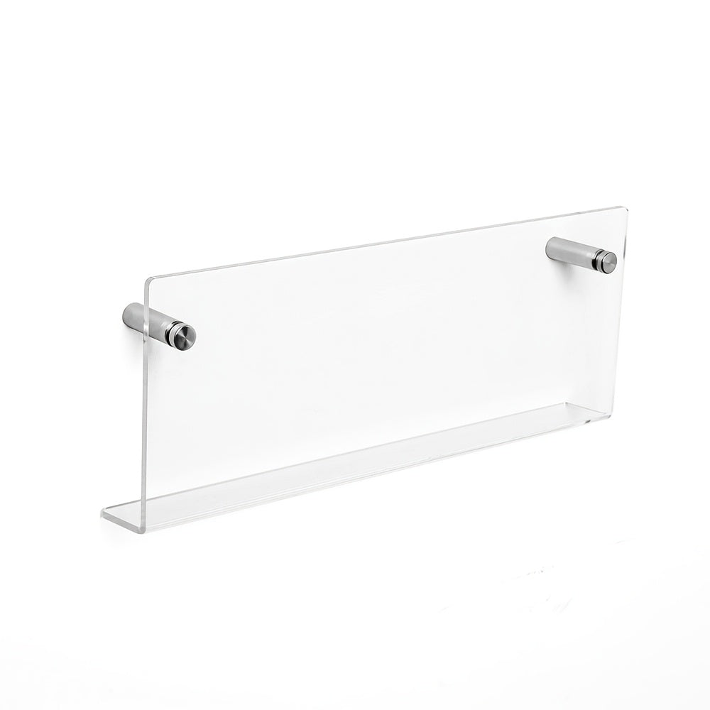 Acrylic Wall-Mounted Bookshelf in Orange And Brown, Transparent Picture Book And Magazine Rack, Minimalist Wall Decor, Display Shelf.