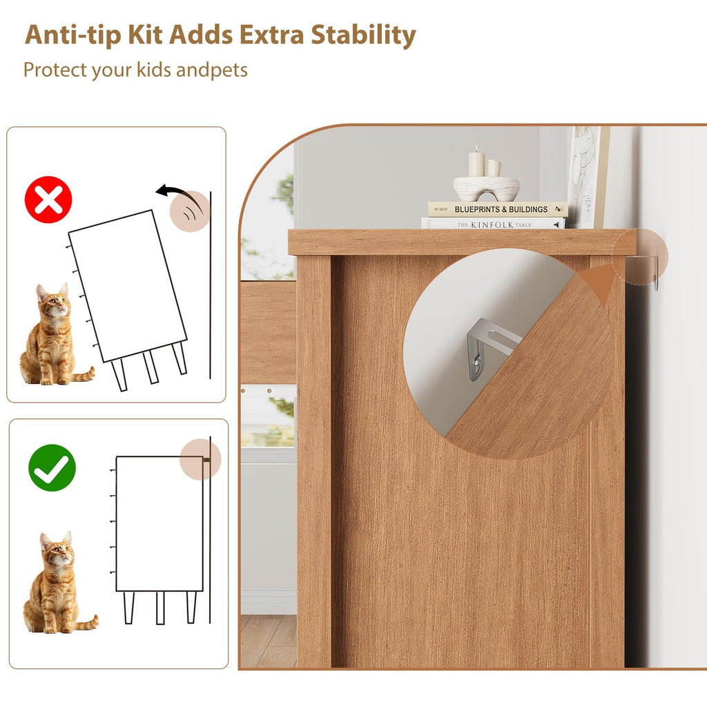 5-Drawer Wooden Storage Dresser Organizer | Brown, 30.3\