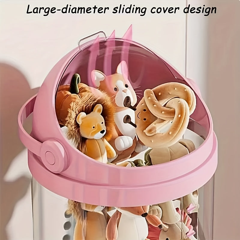 Four Layer Multifunctional Plush Toy Organizer, Modern Stackable Plastic Storage Box with Waterproof Cover - Suitable for Plush Toys, Dolls, And Miscellaneous Items - Perfect for Home And Gift Solutions - Holiday Decoration for Christmas And Easter