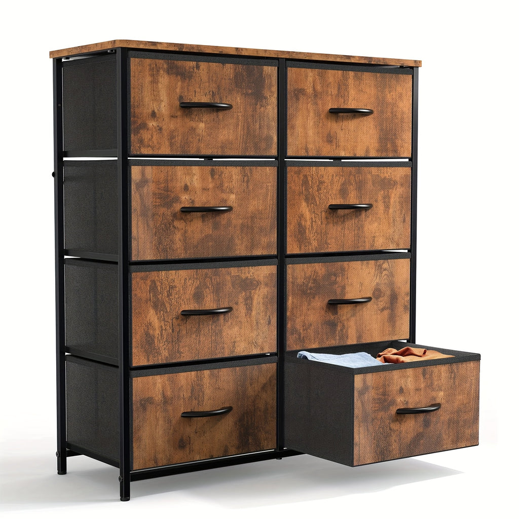 7-drawer\u002F8-drawer\u002F9-drawer Home Display Cabinet, Storage Cabinet, Tall Dressing Table Fabric Storage Tower, Wooden Top, Suitable For Wardrobes, Entrances, Living Rooms, Can Be Purchased Individually Or Multiple As Needed