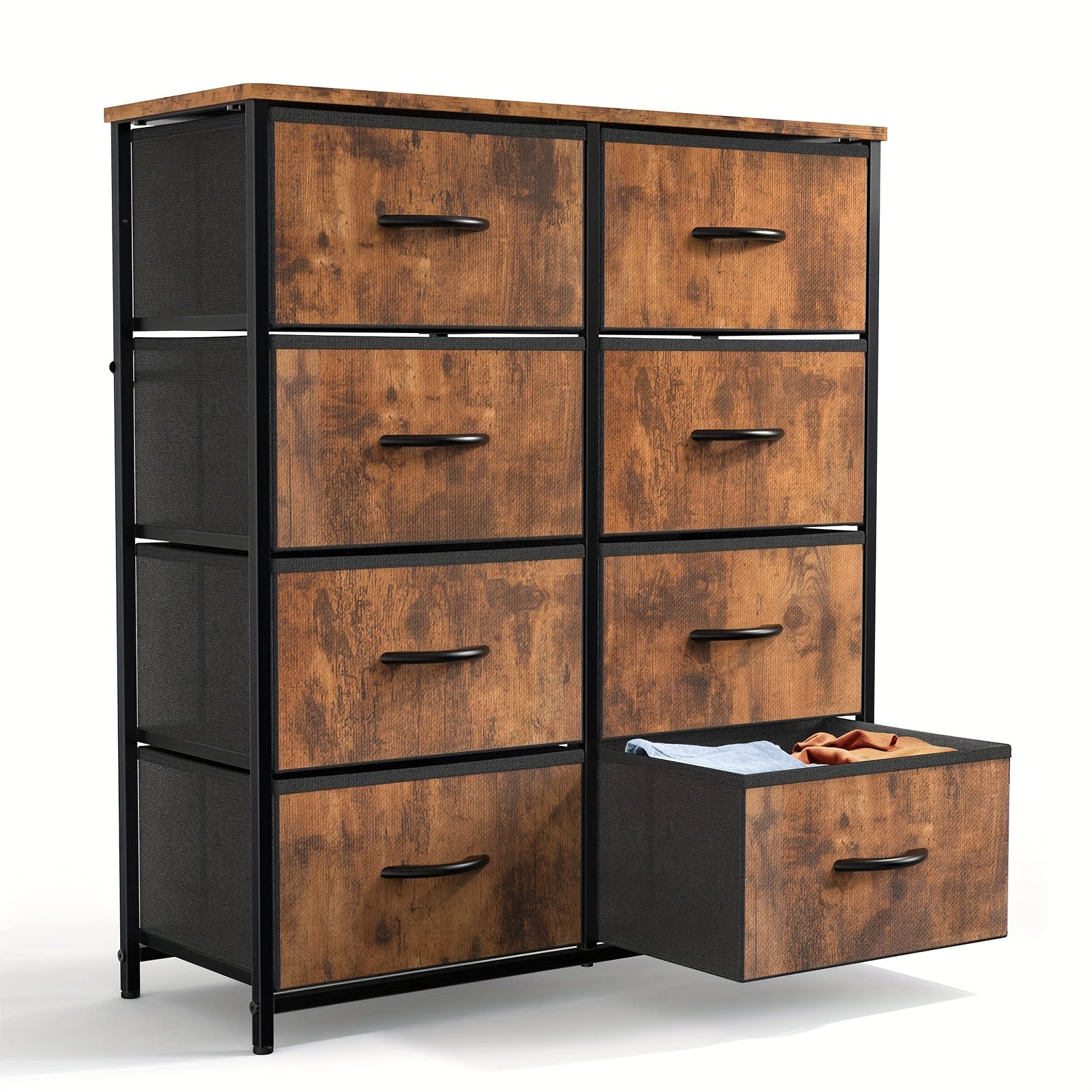 7-drawer\u002F8-drawer\u002F9-drawer Home Display Cabinet, Storage Cabinet, Tall Dressing Table Fabric Storage Tower, Wooden Top, Suitable For Wardrobes, Entrances, Living Rooms, Can Be Purchased Individually Or Multiple As Needed