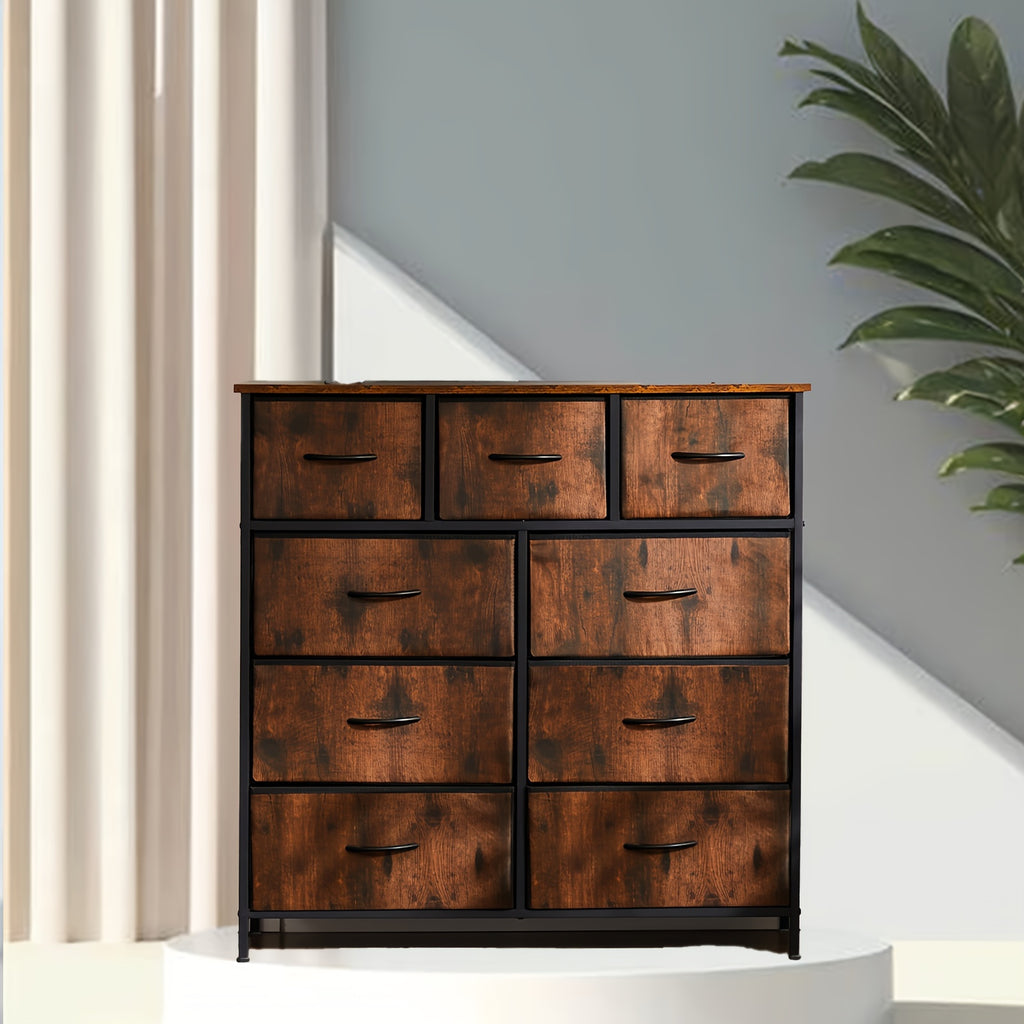 7-drawer\u002F8-drawer\u002F9-drawer Home Display Cabinet, Storage Cabinet, Tall Dressing Table Fabric Storage Tower, Wooden Top, Suitable For Wardrobes, Entrances, Living Rooms, Can Be Purchased Individually Or Multiple As Needed